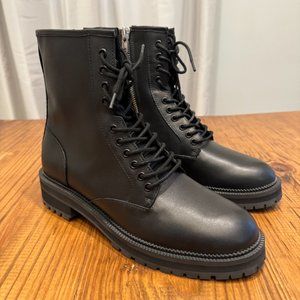 Urban Outfitters Men's Utility Zip-Up Boot (Black, Size 11)